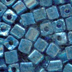 Metallic Wrfel, azurblau