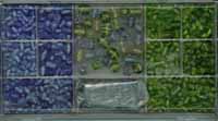 Glasperlen Box, gr�n/blau