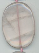 Rosenquarz, oval