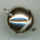 Magnet, rund, silber,10mm